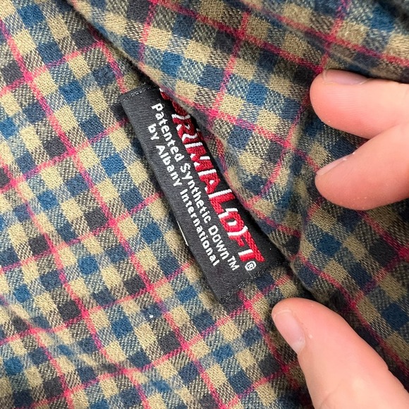 VTG L.L. Bean Jacket Women's Large Green Primaloft Lined Canvas Barn Field Coat - Picture 6 of 10